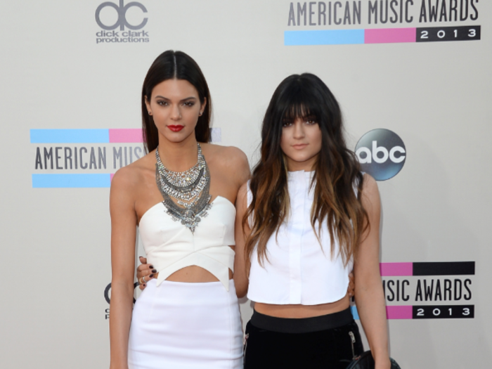 And the sisters Jenner showed off their midriffs before presenting during the show.