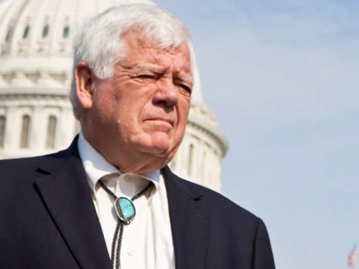 Rep. Jim McDermott (D-Wash.) channels a Texan rancher with that bolo tie.