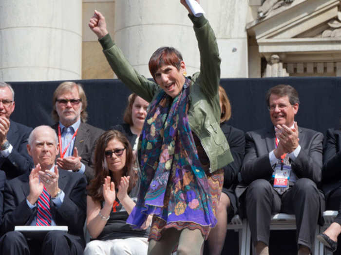 She inspired a blog called "Rosa DeLauro Is A F------ Hipster," and it