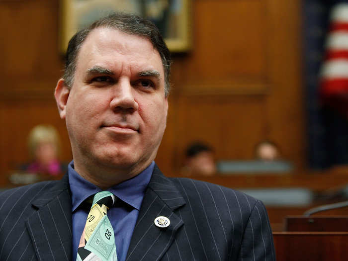 Rep. Alan Grayson (D-Fla.) is known for his wacky ties. Our favorite (read: least favorite) is his Monopoly-money tie.