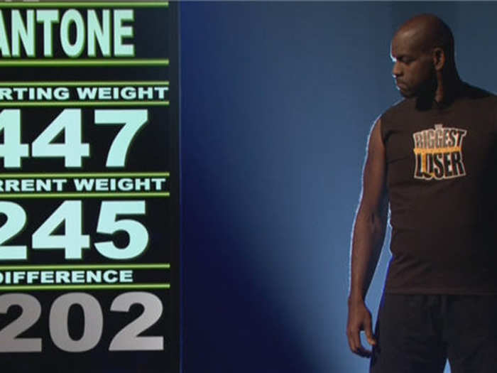 Antone Davis after losing 202 pounds on the NBC show "The Biggest Loser"