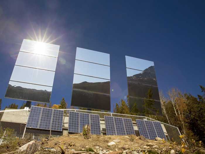 Giant mirrors installed on a Norwegian mountainside will be used for the first time to bring sunlight to the town of Rjukan during winter. Rjukan, shaded by mountains, doesn