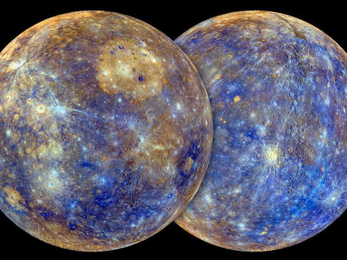 NASA released this incredible hypercolor map of Mercury, the first full map of the sun