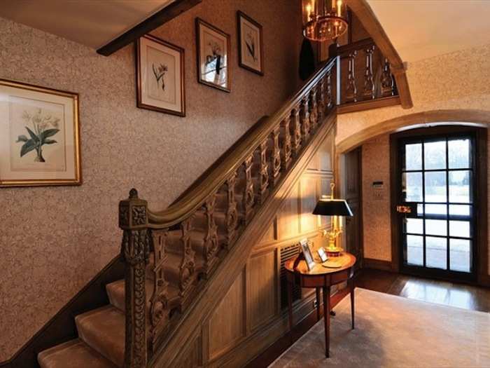 The foyer is a lovely entrance to the house.