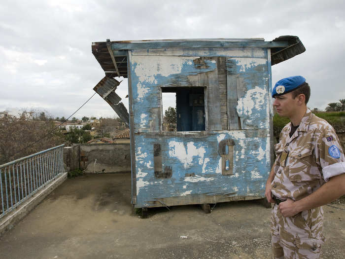 Since fighting erupted in 1974, the abandoned area dividing Greek Cyprus from its Turkish counterpart has fallen within a buffer zone controlled by the United Nations Peacekeeping Force in Cyprus (UNFICYP).