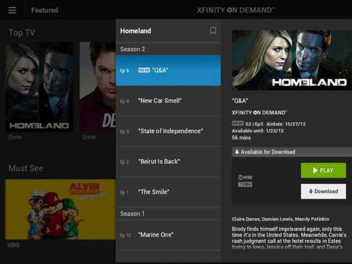 Comcast XFinity TV GO app gives subscribers THOUSANDS of movies and shows to stream from any Wi-Fi connection.