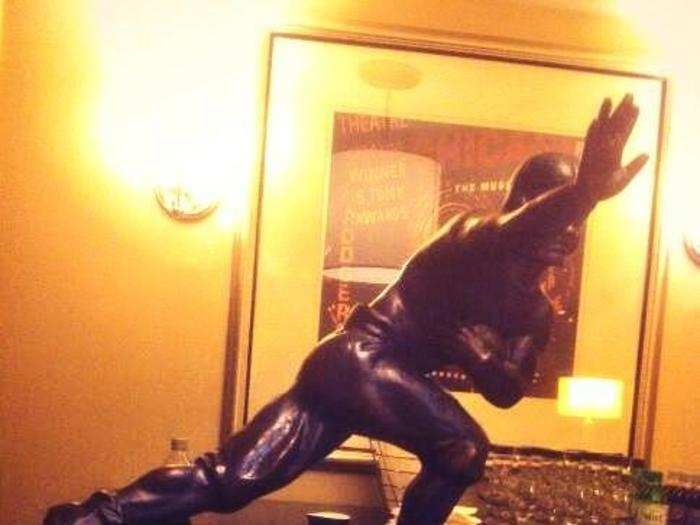 He trolled a person on Twitter by sending them a picture of his Heisman Trophy and saying "you