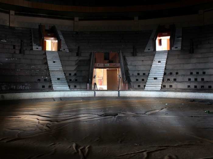 Inside the circus ring. Designed to seat 1,900 spectators, this arena hasn