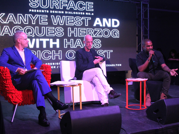 Hans Ulrich Obrist, Jacques Herzog and Kanye West spoke at Surface Magazine