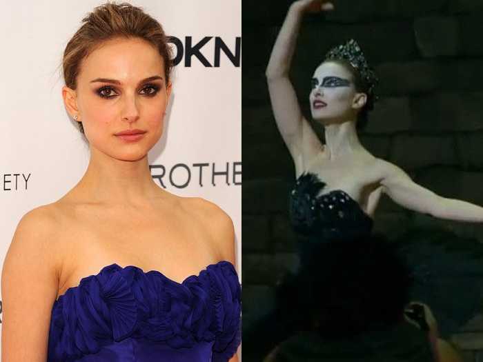 Natalie Portman lost 20 pounds to play a ballerina dancer in "Black Swan."