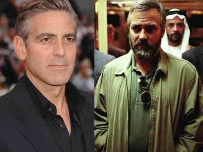 George Clooney ditched his clean-shaven appearance for an award-winning part in "Syriana."