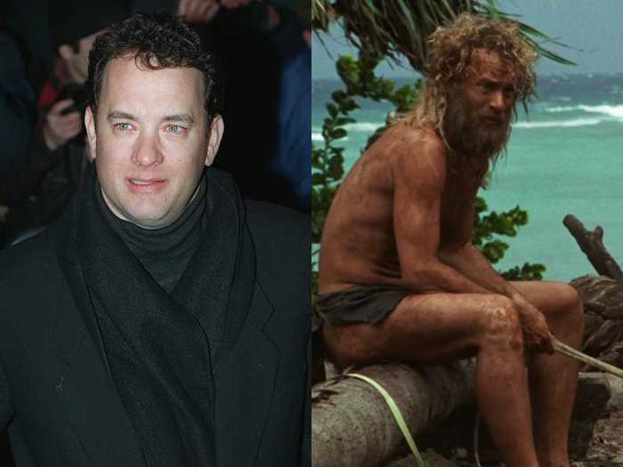 Tom Hanks spent a year losing weight for "Cast Away."