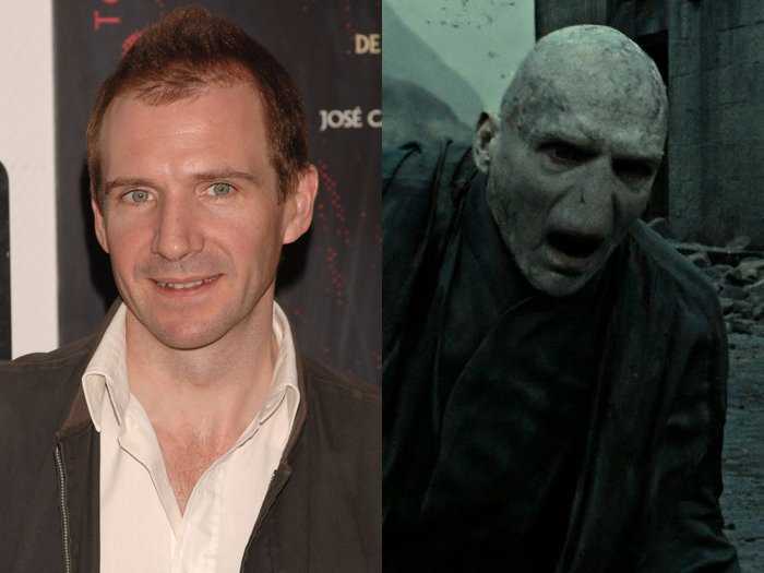 For "Harry Potter," Ralph Fiennes underwent hours of make-up application each day.