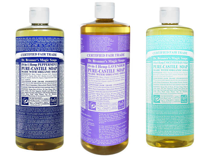 For the eco-savvy person at the workplace, purchase a big 32-ounce bottle of Dr. Bronner