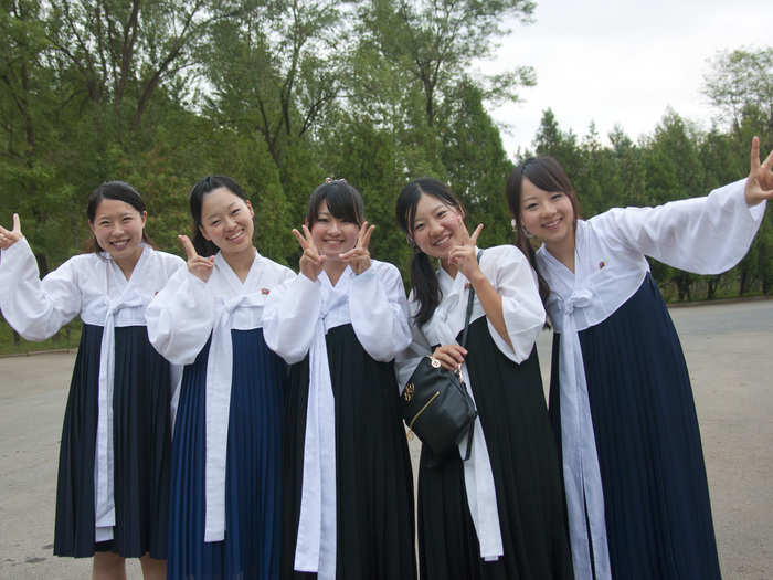 Now, he says North Koreans are far more used to seeing people from all over the world. These women are Koreans that grew up and live in Japan. They were touring the country at the same time as Lafforgue.