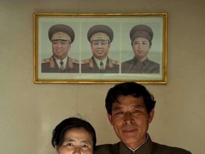 This North Korean couple is one of the families that hosted Lafforgue and the other tourists at the beach village.