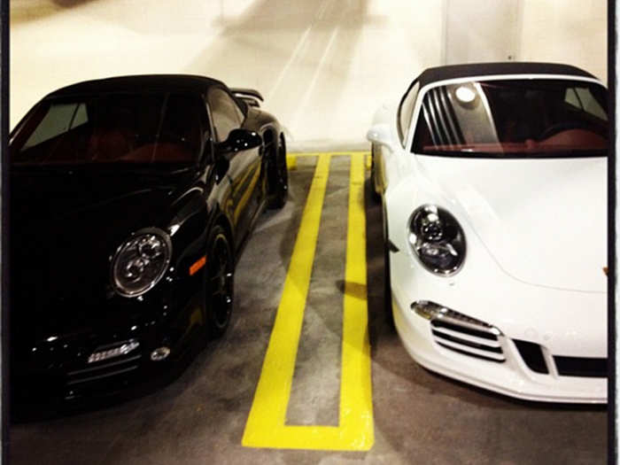 All that savvy has allowed him to buy some sweet toys. Dwyane Wade and he have matching Porsche