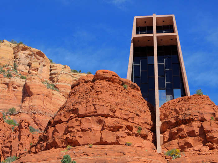 The Chapel of the Holy Cross is a Roman Catholic church built into the buttes of Sedona, Arizona. Designed by Anshen + Allen, it