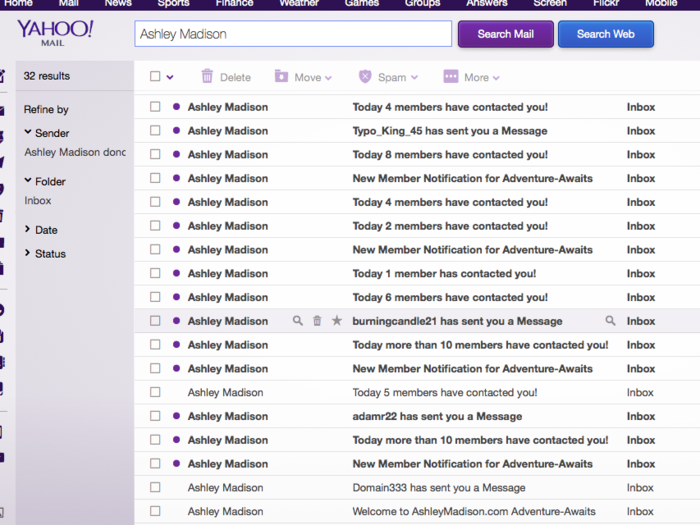 One thing: Ashley Madison sent me a lot of emails. If I was really cheating, this is something I