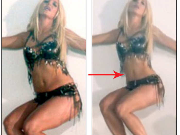 The Daily Mail obtained pre-edited photos from editing service HOAX Films, in which Spears