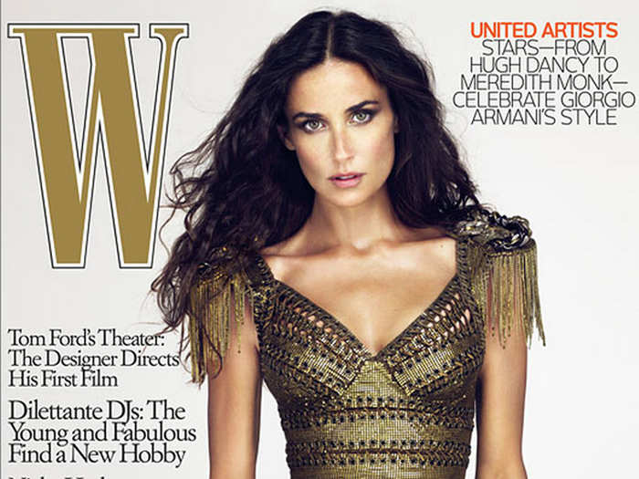 Demi Moore has always been one for jaw-dropping covers (see: her pregnant Vanity Fair cover) and this December 2009 cover of W is no different. But can you tell what looks off?