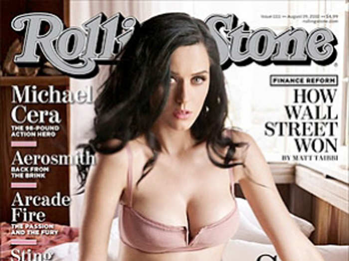 A scantily-dressed Katy Perry appeared on the August 18, 2010 cover of Rolling Stone.