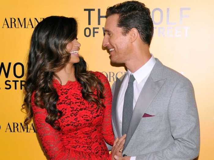 Camila Alves and Matthew McConaughey shared a moment on the red carpet.