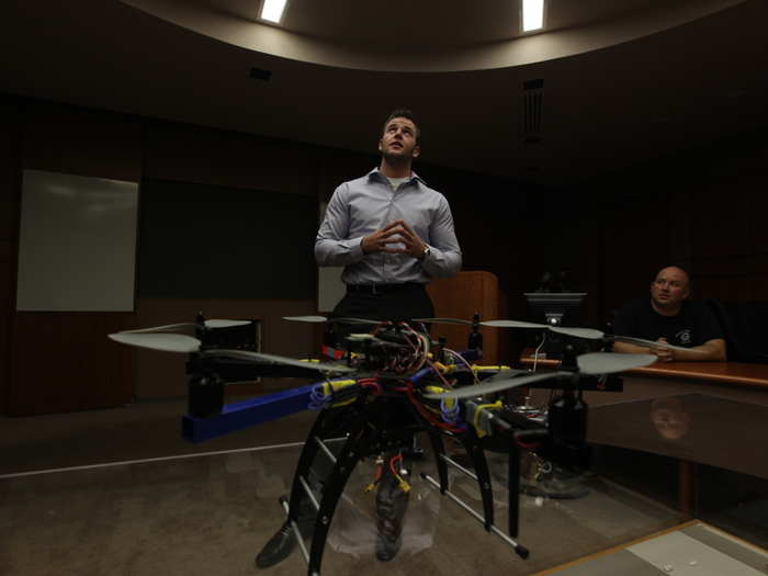 Students like Andrew Regenhard look skyward and see a future filled with domestic drones ...