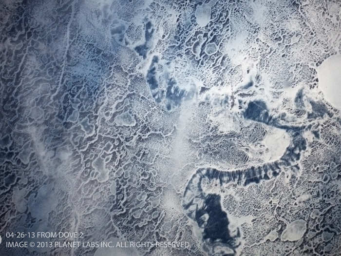 This gorgeous shot is the Sea Ice, Gulf of Bothnia between Sweden and Finland. You can