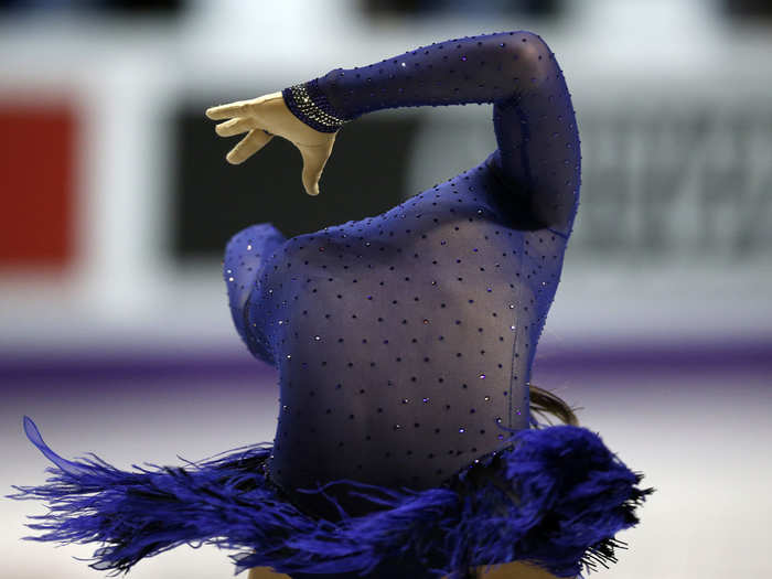 Russian figure skater Adelina Sotnikova performs at the iSU World Figure Skating Championships.