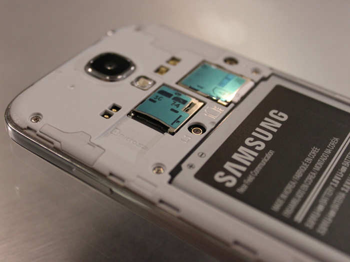 You can add extra storage to your Galaxy S4 if you insert a standard Micro SD card. They