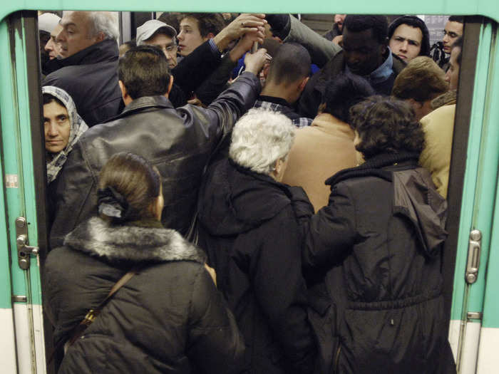 A nationwide strike by French transport workers in 2007 made getting into a Paris subway train a lot trickier.