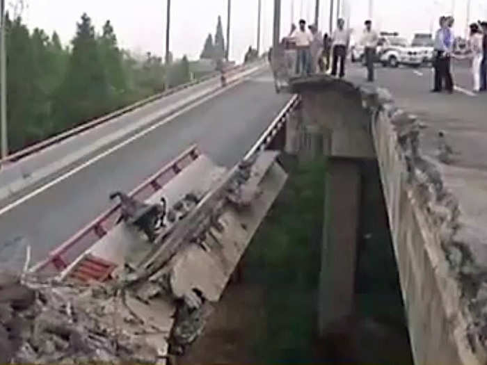 Bridges collapse within a few months of being built.