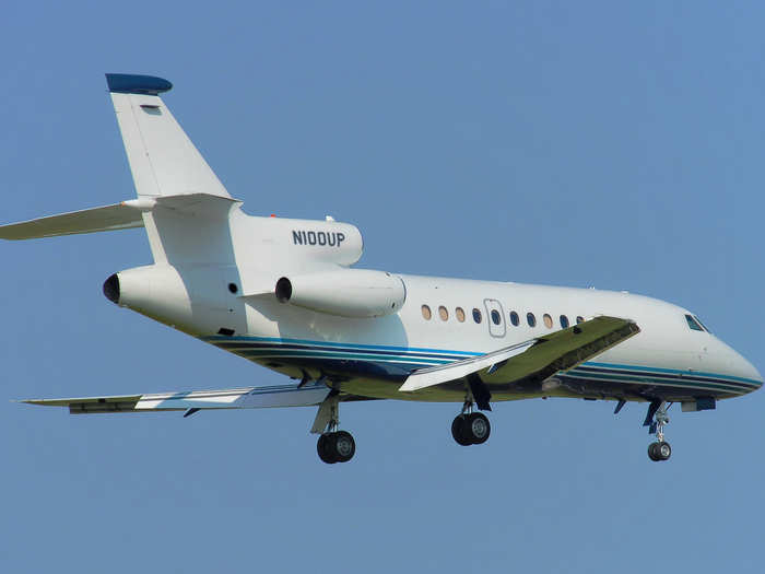 He has his own 12-seat Dassault 900 private jet, like this one, to get around.