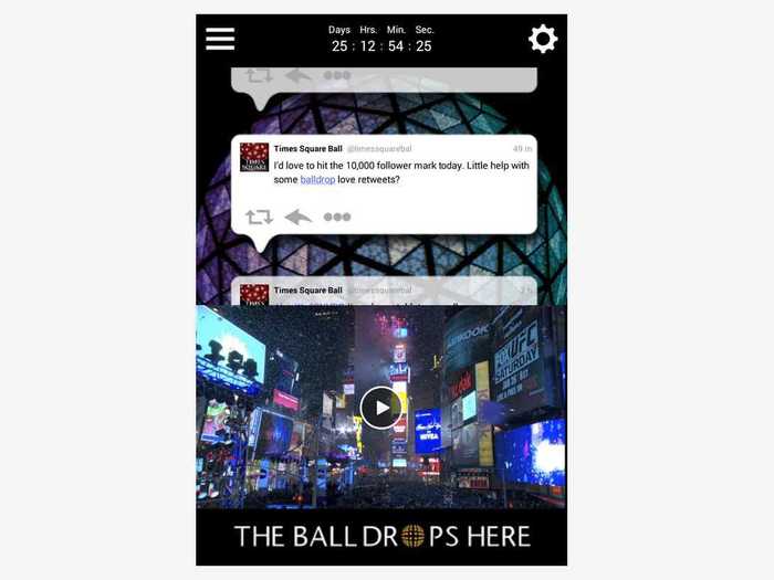 Revelers can stream the events online with the Times Square Ball app.