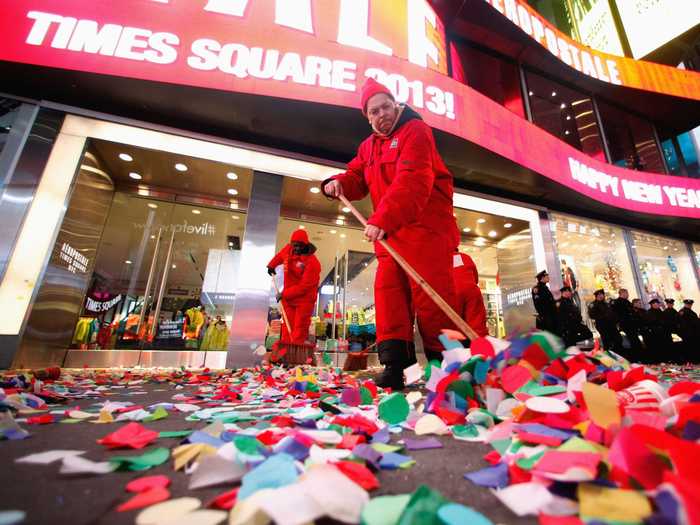 Cleanup after the celebration takes place in a matter of hours.