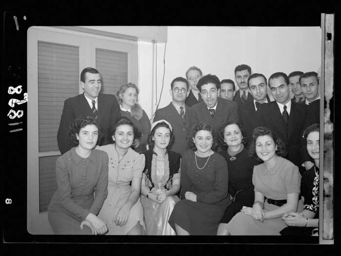 1941: The staff of a certain Mr. Tweedy celebrates with the Turkish Consul General.