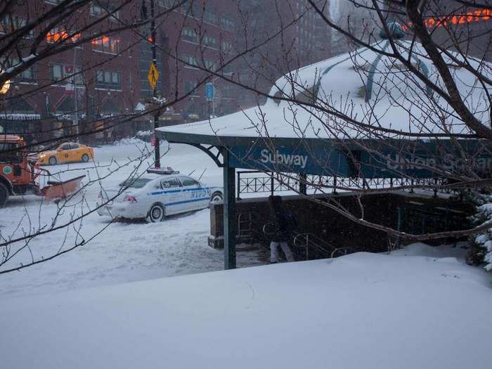 Police and snowplows, however, were just about everywhere.