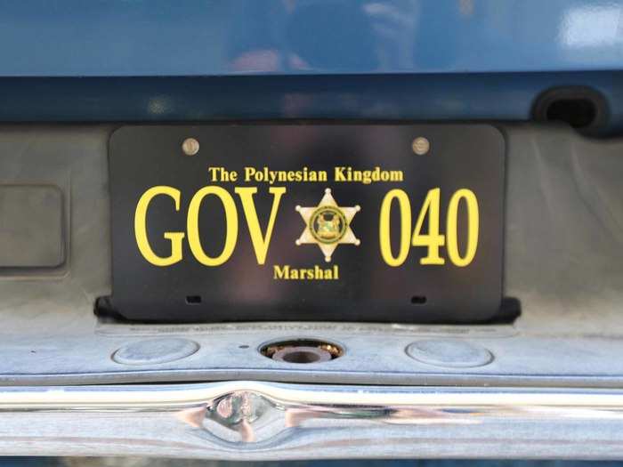 Official license plates.