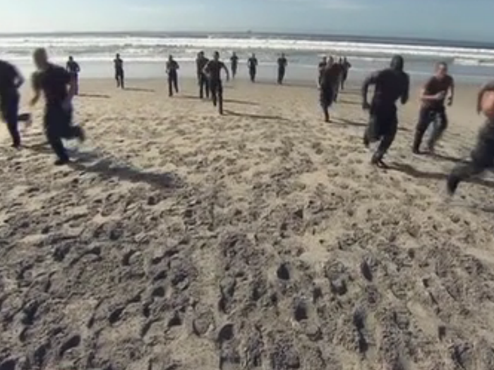 ... and back up the sand dune in less than 40 seconds.