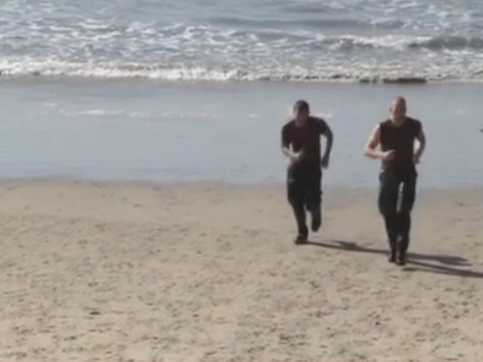 These two sailors miss the time limit and are forced to complete the sprint again until they can make the deadline.