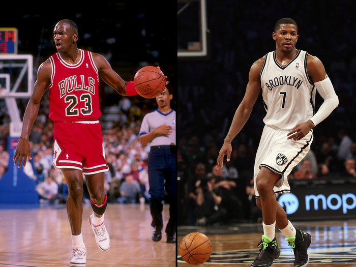 #4 Michael Jordan (Chicago Bulls) and Joe Johnson (Brooklyn Nets)