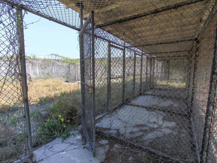 These cells would have been filled with orange-clad men swept from Afghanistan in the frenzied months following 9/11. The heat is oppressive and it