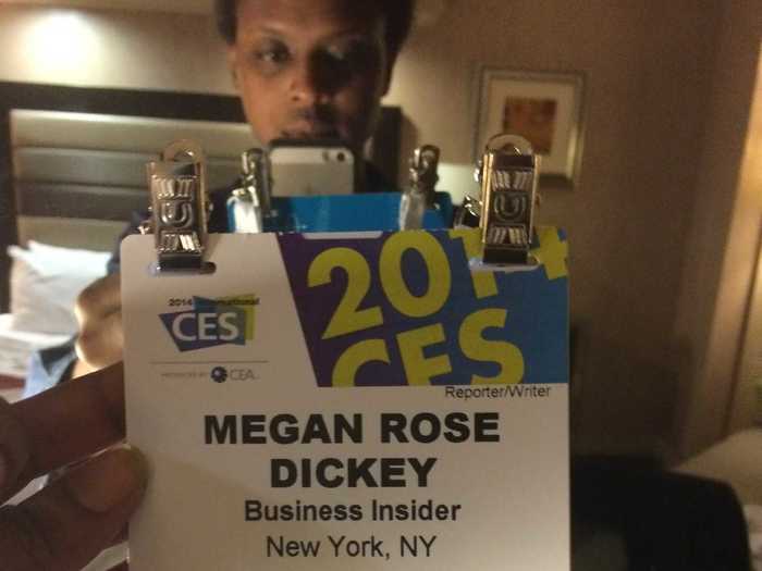 Before we could access the press conferences at the Mandalay Bay, we had to pick up our badges.