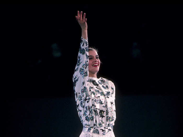 THEN: Katarina Witt of East Germany won back-to-back golds in 1984 and 1988.