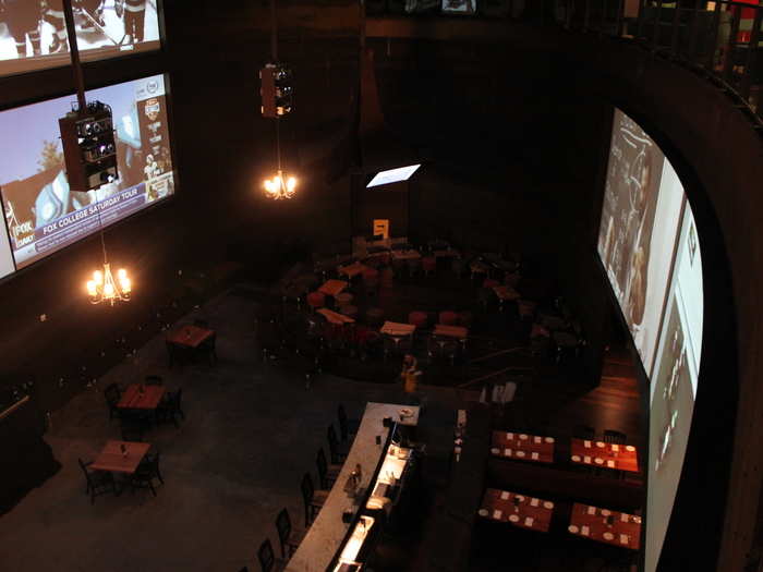 Victory Sports Bar has a wall of TVs showing horse races across the country. In the spring, the bar will turn into a dance floor. They DJ booth is already constructed.