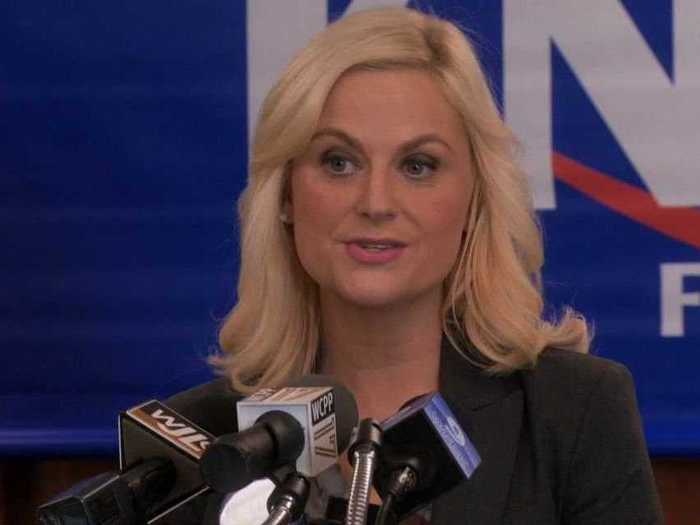 NOW: Poehler just won her first Golden Globe for her role as Leslie Knope in "Parks and Recreation."