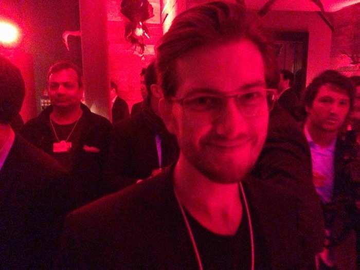 Soundcloud CEO Alex Ljung. Drew Houston of Dropbox was nearby (not pictured).