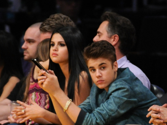 January 2013: Bieber and Gomez have a reported blow out fight over New Year