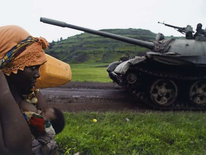 Congolese women flee to Goma from the Democratic Republic of Congo in 2008. Congo has been mired in a series of civil wars since 1996.